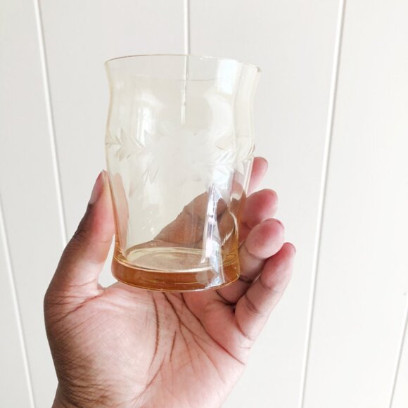 Yellow Depression Era Juice Glasses - Picture 8 of 8